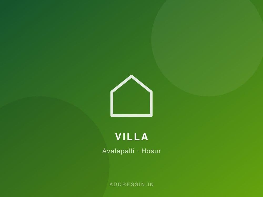 3 BHK Villa for Rent in Avalapalli, Hosur