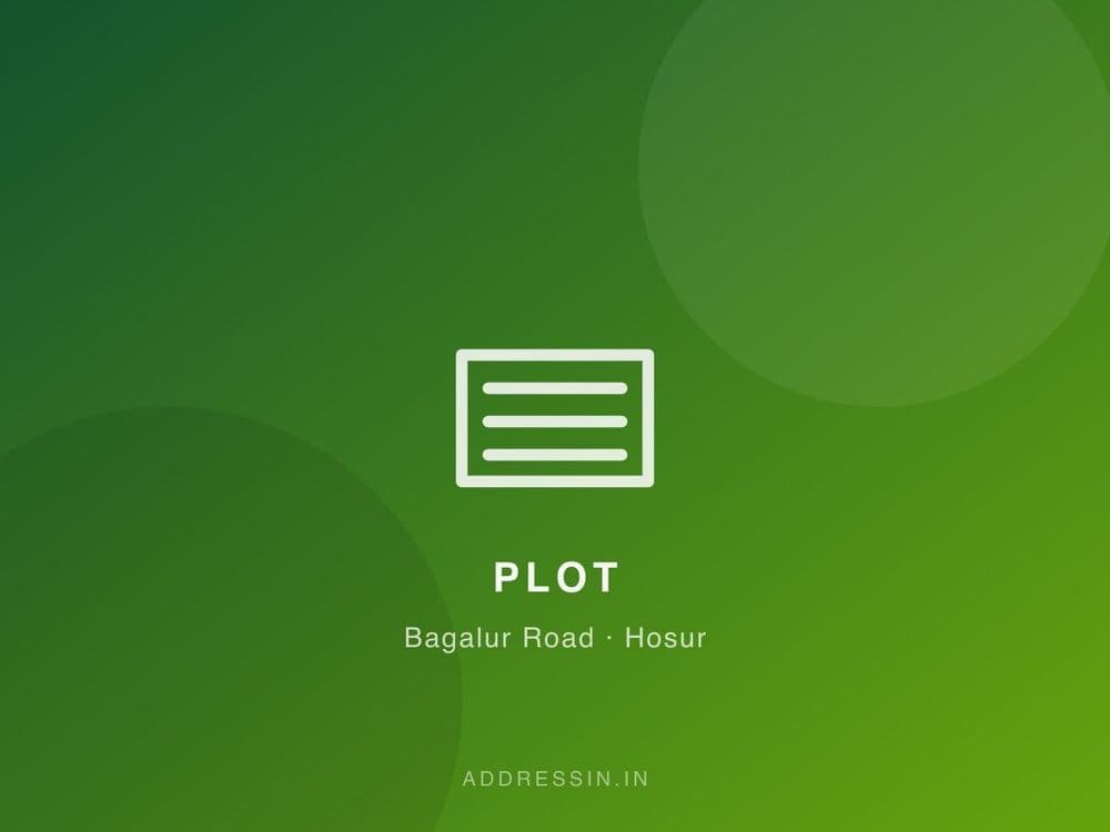 DTCP Approved Villa Plots in Bagalur Road, Hosur