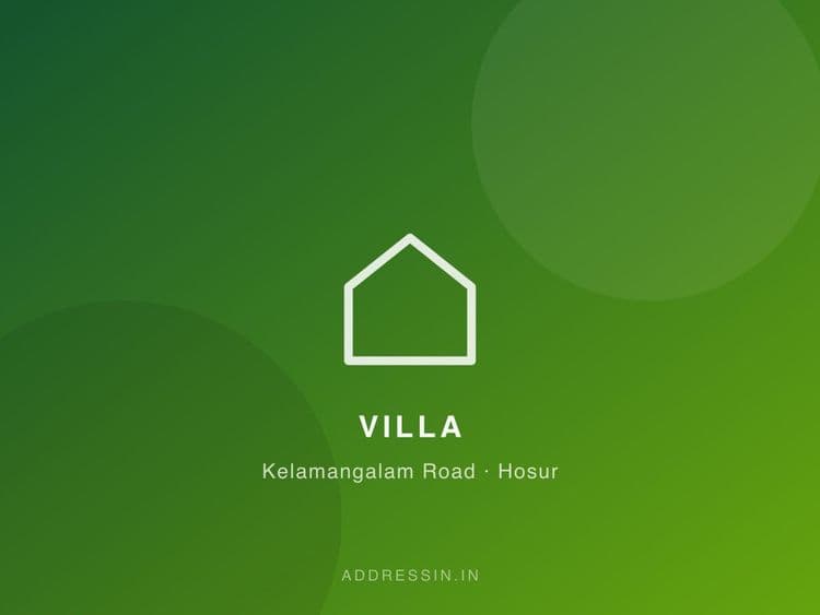 2 BHK Villa for Rent in Kelamangalam Road, Hosur