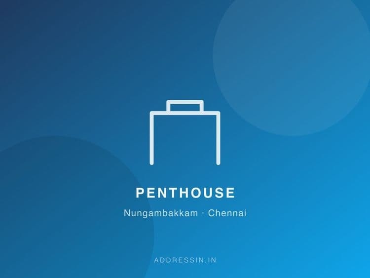 Penthouse for Rent in Nungambakkam, Khader Nawaz Khan Road